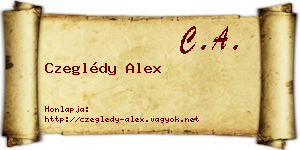 Czeglédy Alex névjegykártya